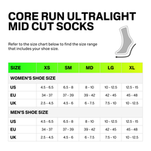 Core Run Ultralight Mid Cut Socks