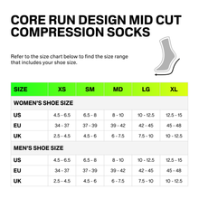Run Half&Half Mid Cut Socks 5.0, Black/Grey, Unisex, XS